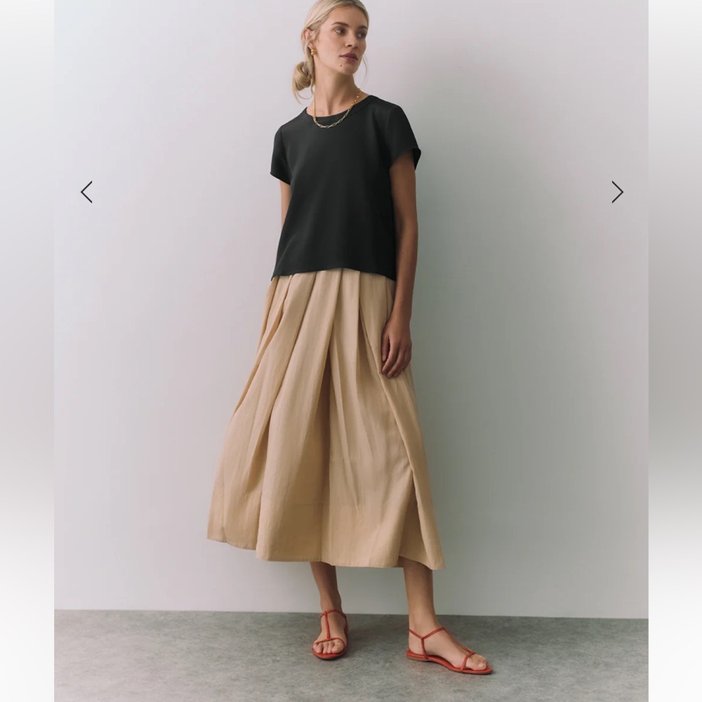NWT Cuyana Silk Tee Short Sleeve Top Blouse